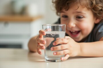 Child with Water Glass
