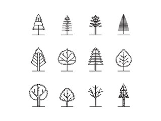 Tree Line Art Forest Life Growing Strong