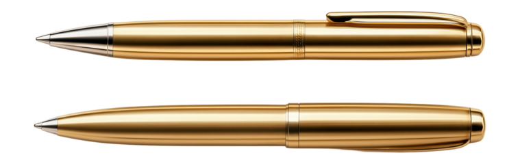 Gold metallic pen set