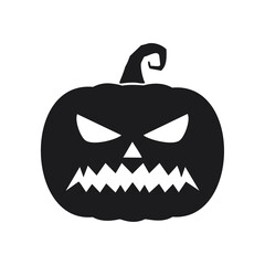 Scary Black Halloween Pumpkin Silhouette jack o lantern