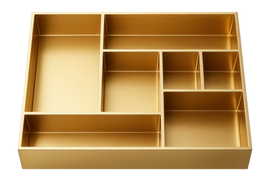 Gold metallic drawer organizer