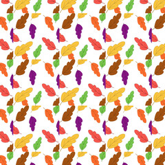 autumn leaves seamless pattern