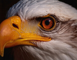 White eagle head, close-up