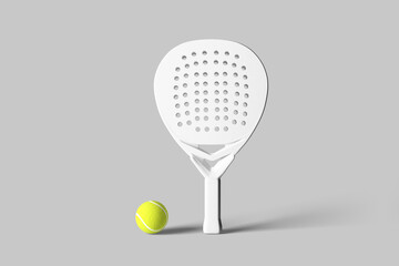 Padel Racket Mockup with Ball