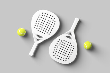 Padel Racket Mockup with Ball
