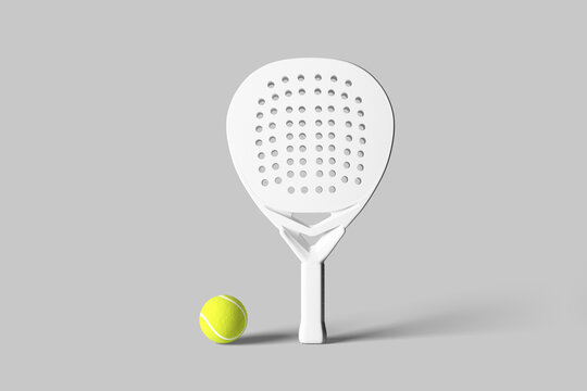Padel Racket Mockup with Ball