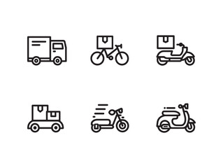 Urgent Delivery Line Art Timely Safe Efficient