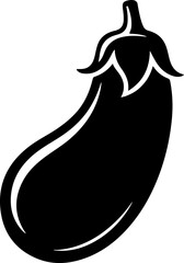 eggplant silhouette vector illustration