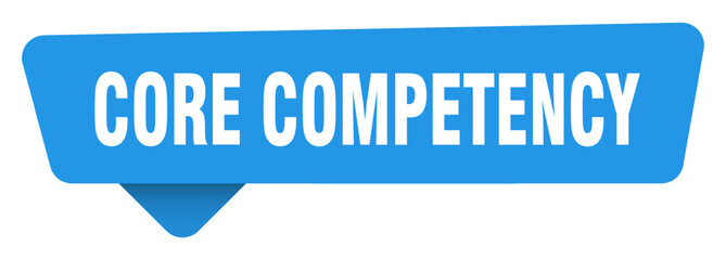 core competency sticker. core competency blue sign isolated on transpatent background