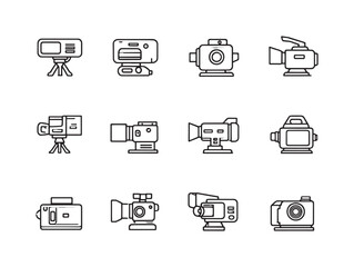 Video Camera Line Art Minimalist Creative Style