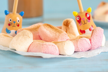 Grill roasted marshmallows for kids. 
