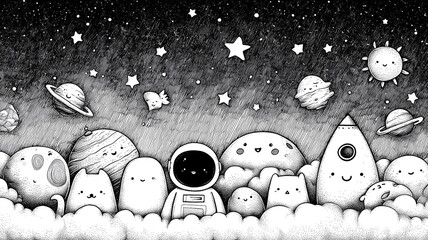 Kolorowanki dla dzieci – kosmos, planety, rakiety i astronauci do kreatywnego malowania i zabawy edukacyjnej