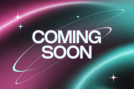 Exciting announcement incoming Get ready for something amazing with this vibrant, modern graphic that promises anticipation and future possibilities