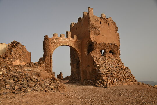 Ruins of Tidli Fort in Mirleft, Morocco