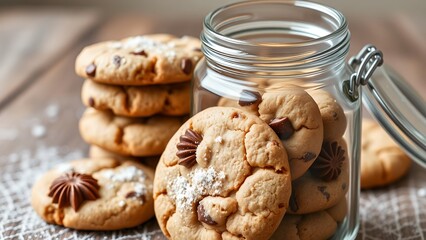 Homemade Chocolate Cookies in a Jar