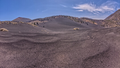 Volcanic cinder hills in Coconino National Forest, Arizona, USA