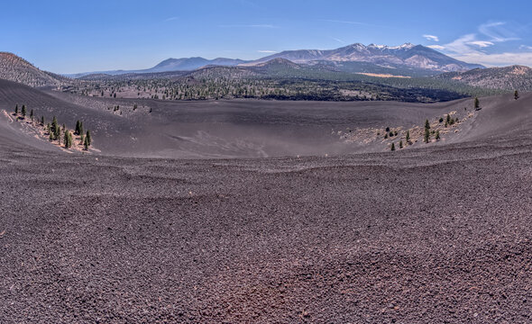 Volcanic cinder rim in Coconino National Forest, Arizona, USA