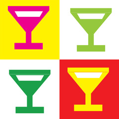 Martini Glass Cocktail Icon Collection