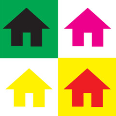Home and House Symbol Pack in Bright Colors