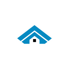 Obraz premium blue house icon
