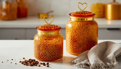 spices in glass jars