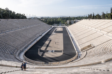 View of the Panathenaic Stadium (Kallimarmaro), Athens, Greece