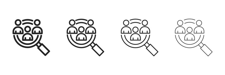 Sample  Icon Set With Multiple Line Styles Vector Illustration 