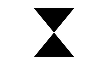 Black Hourglass Silhouette &ndash; isolated on white background