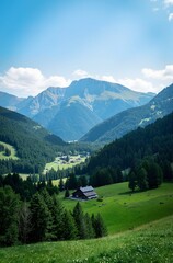 mountain landscape in the summer
