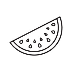 Watermelon slice line art summer vibes