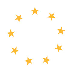 Obraz premium Golden Circle Of Stars.