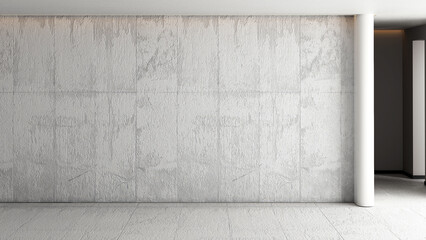 Home and living and lounge and empty living room interior and concrete wall background. 3d rendering