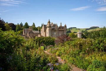 Abbotsford, the ornate home of the 19th century novelist Sir Walter Scott, Melrose, Scotland, United Kingdom