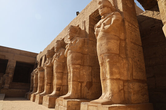 Temple details at Karnak, UNESCO World Heritage Site, Luxor, Egypt