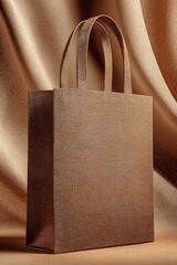  fashion brown fabric shopper bag