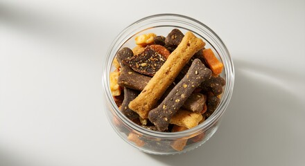 Dog treats in glass jar
