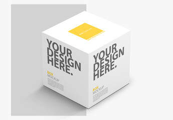 Square Сardboard Box mockup