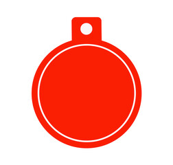 Obraz premium blank red round label price sticker on white background 