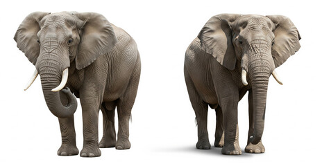 Fototapeta premium African Elephant Pair, Two Poses