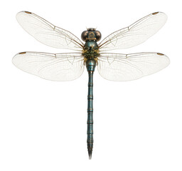 Dragonfly with clear wings and slender tail