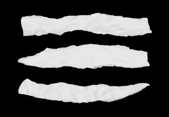 Ripped Torn Paper Edges on Black Background | Realistic Paper Tear Design