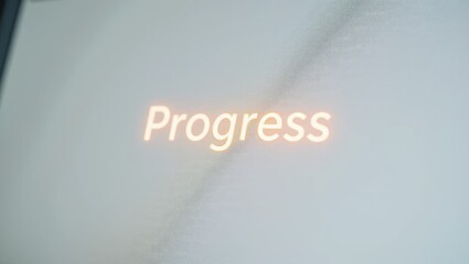 Obraz premium Abstract Digital Interface Showing Progress Notification with Soft Glow Effect