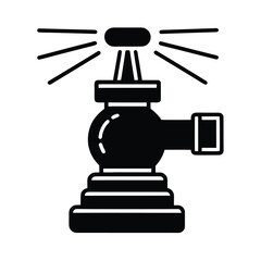 smart sprinkler icon outline