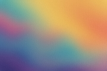 Spectrum of Colors Blending Together in an Abstract Gradient with a Grainy Texture Creating a Visually Appealing Backdrop