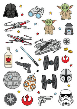 star wars sticker set color