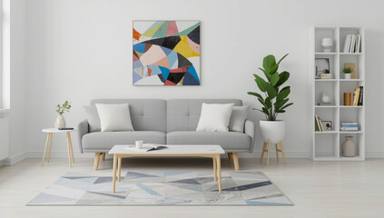 modern living room with sofa