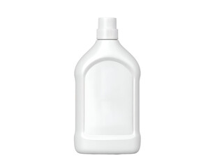 White Blank Plastic Bottle with Dispenser Cap for Household Cleaning Products on Black Background