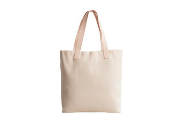Stylish, minimalist tote bag in soft beige color, perfect for everyday use or shopping.