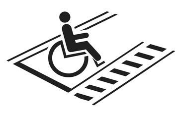 Accessible Ramp and Wheelchair Symbol.
