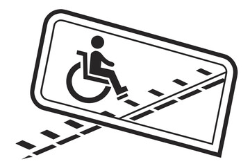 Accessible Pathway Symbol for Wheelchair Users.